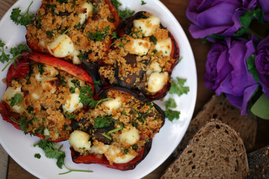Halloumi Stuffed Peppers