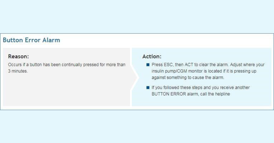 Button error
