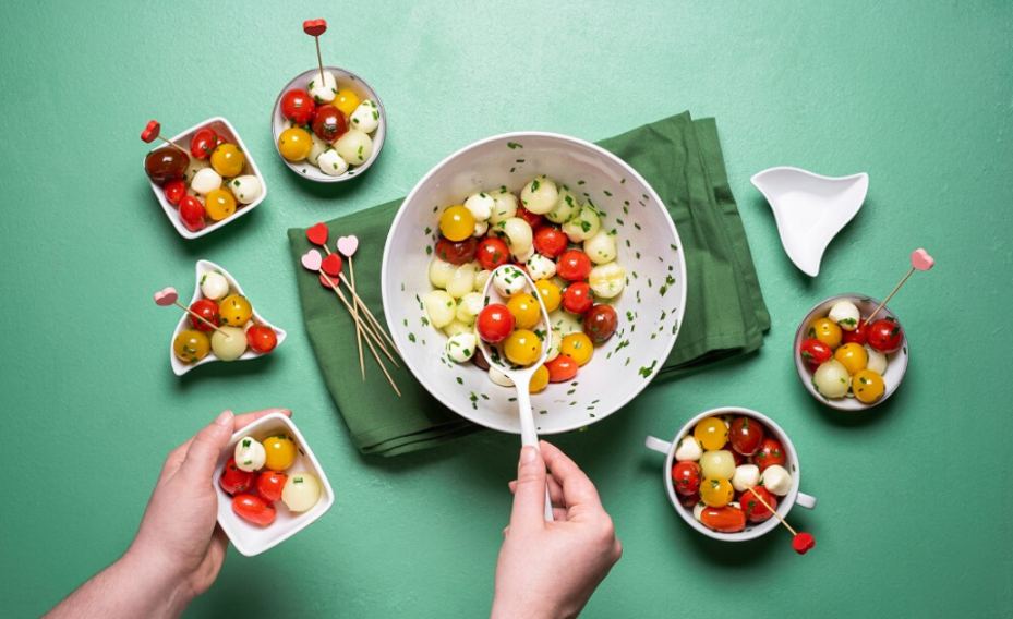 Cantaloupe Caprese Salad