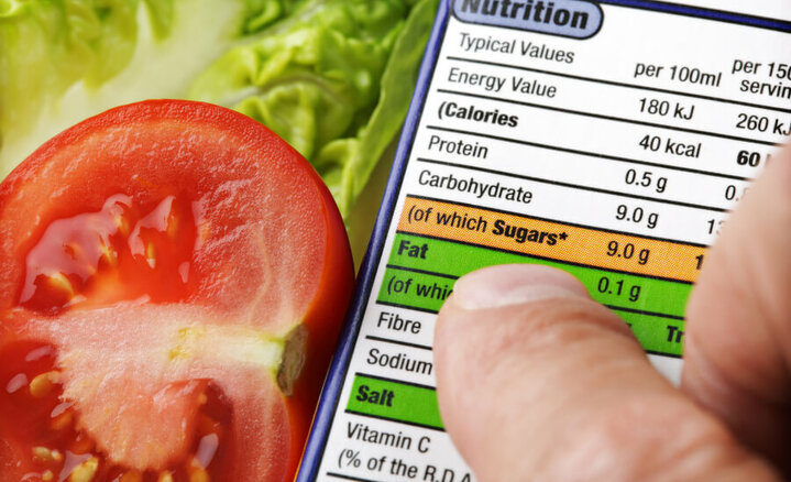 Information on food labels.