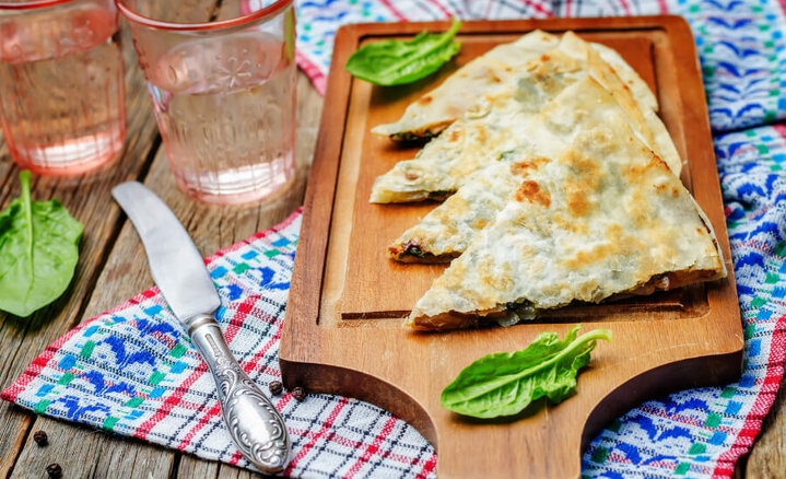 Portobello and Spinach Quesadilla