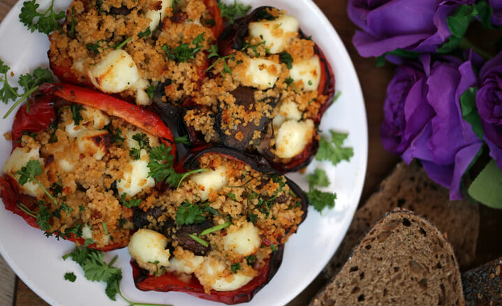 Halloumi Stuffed Peppers