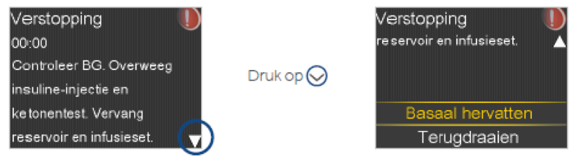 Voorbeeld van een alarm